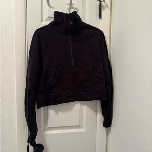 Lulu Black Funnel Neck Half Zip